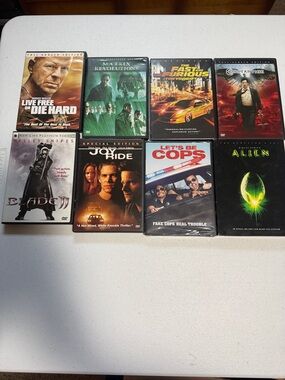 Action Movie DVD Bundle (8 Films) – Fast & Furious, Matrix, Die Hard + More